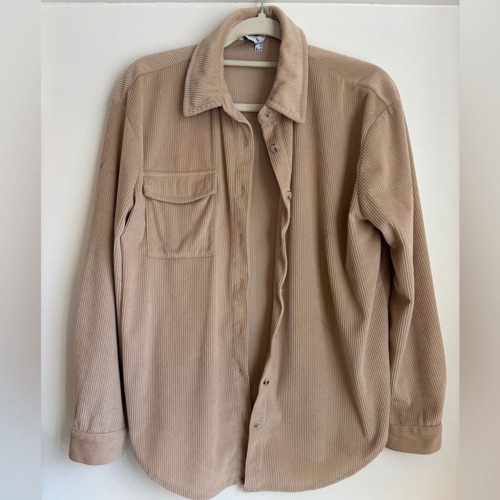 Princess Polly Tan Corduroy Shirt
